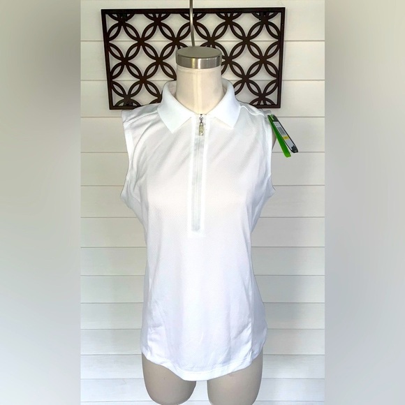 Women’s IZOD sleeveless  Golf White Breathable shirt NWT size small - Picture 3 of 4